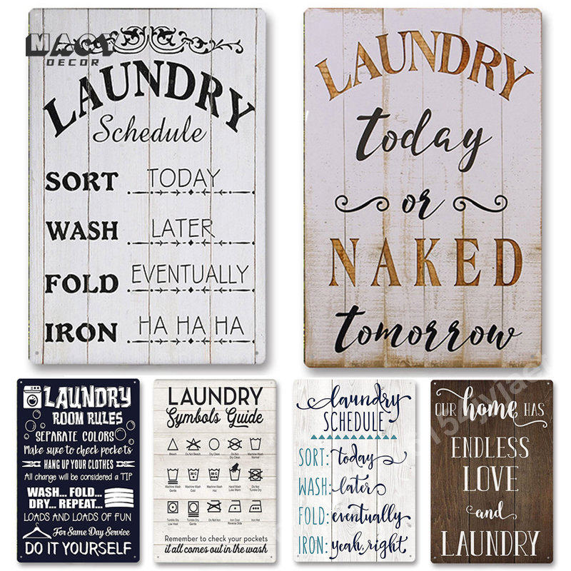 Home Bathroom Sign - لافتة معدنية بتصميم شعار، ديكور غرفة