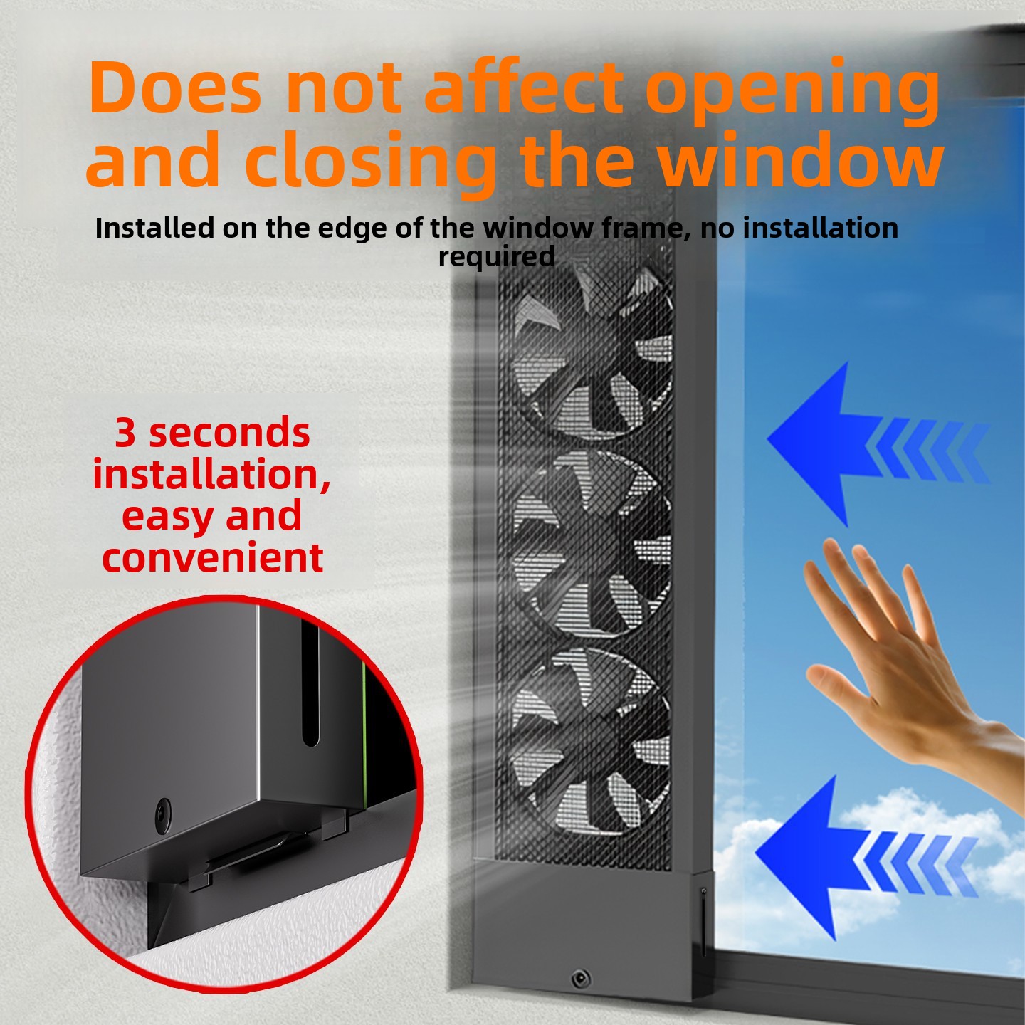 Home Bathroom Exhaust Fan - مروحة تهوية للنوافذ بدون أدوات -