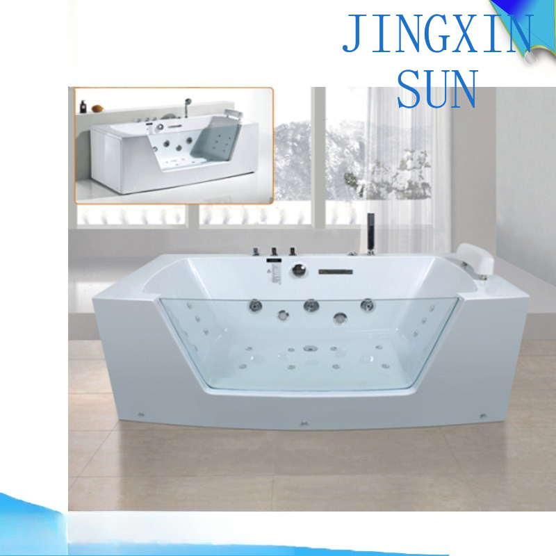 Home Bathroom Jacuzzi - حمام آندي، جاكوزي زجاجي من جانب