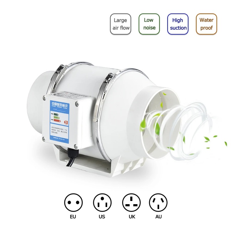Home Bathroom Exhaust Fan - مروحة أنابيب صامتة للمنزل 3 و4