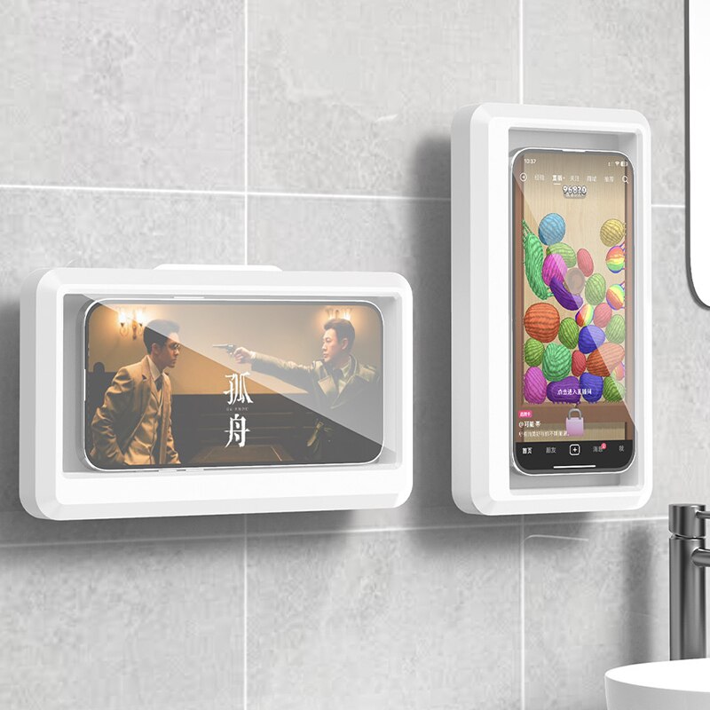 Home And Bathroom - حامل هاتف مقاوم للماء للحمام، حافظة