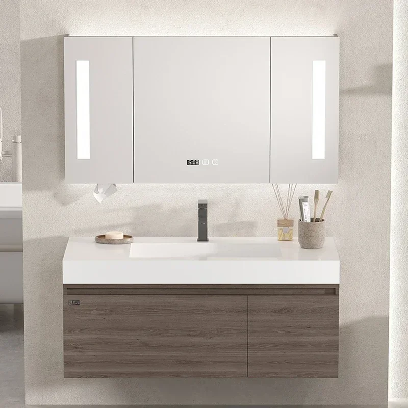 Japanese Home Bathroom Design - أرفف حمام خشبية يابانية مع حوض