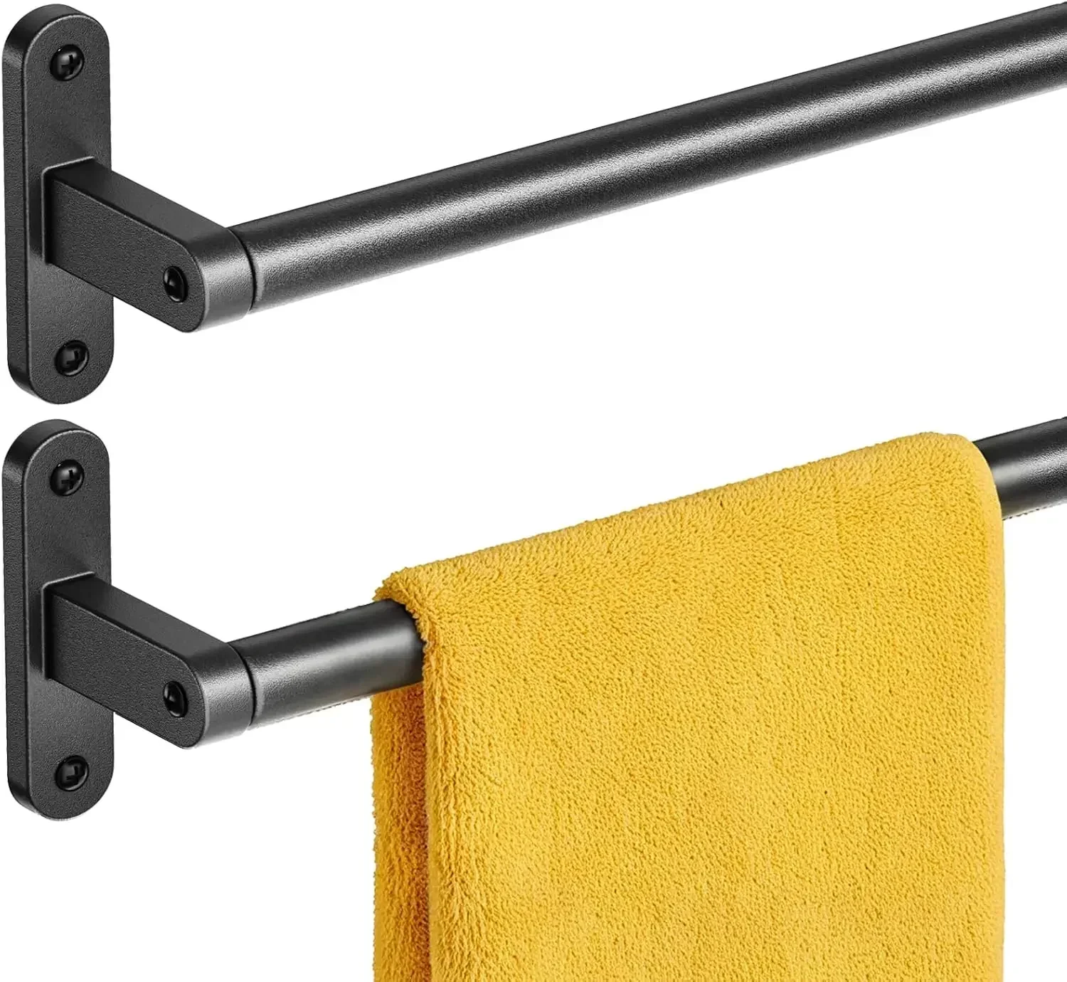 حامل مناشف أسود غير لامع للحما - مراجعة Home Essentials Bathroom Rack وسعره