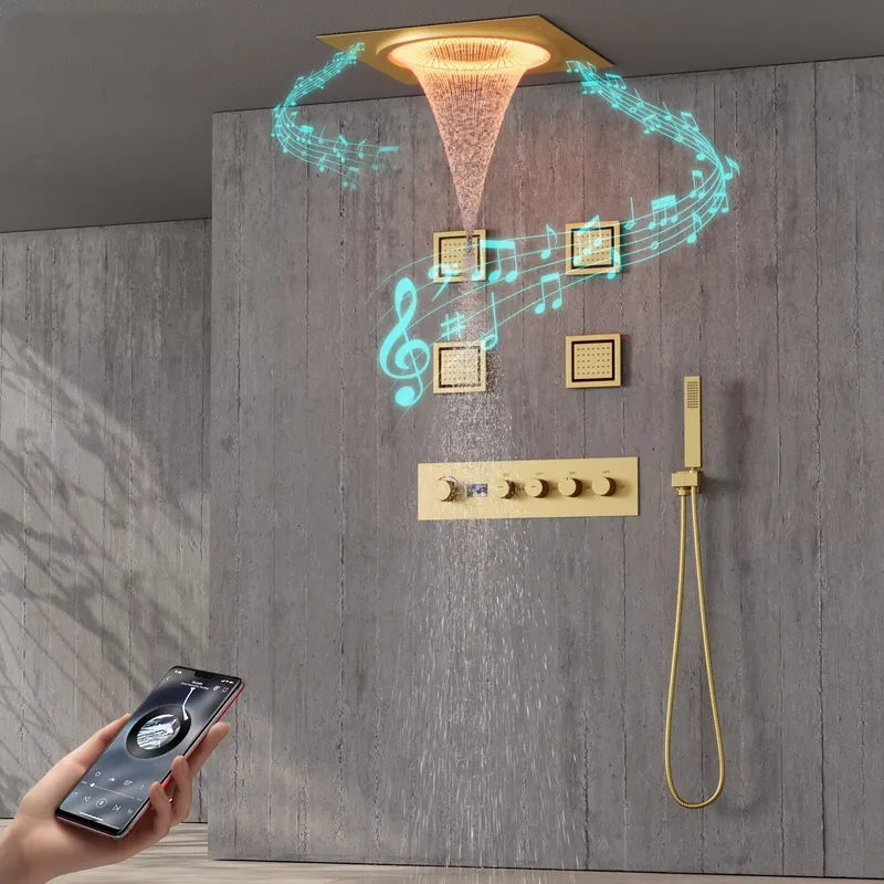 مجموعة دش ذكية بإضاءة LED مع ن - مراجعة Home And Bathroom وسعره