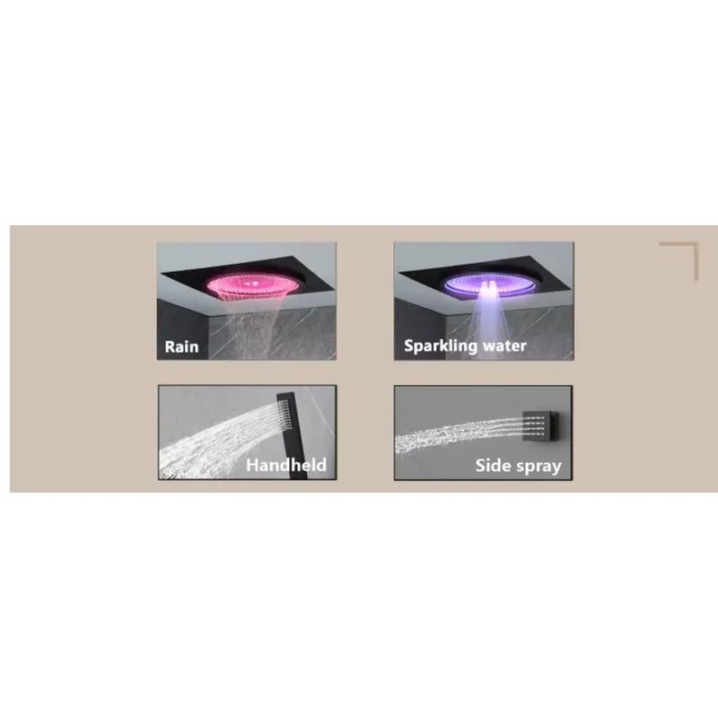 مجموعة دش ذكية بإضاءة LED مع ن - مراجعة Home And Bathroom وسعره