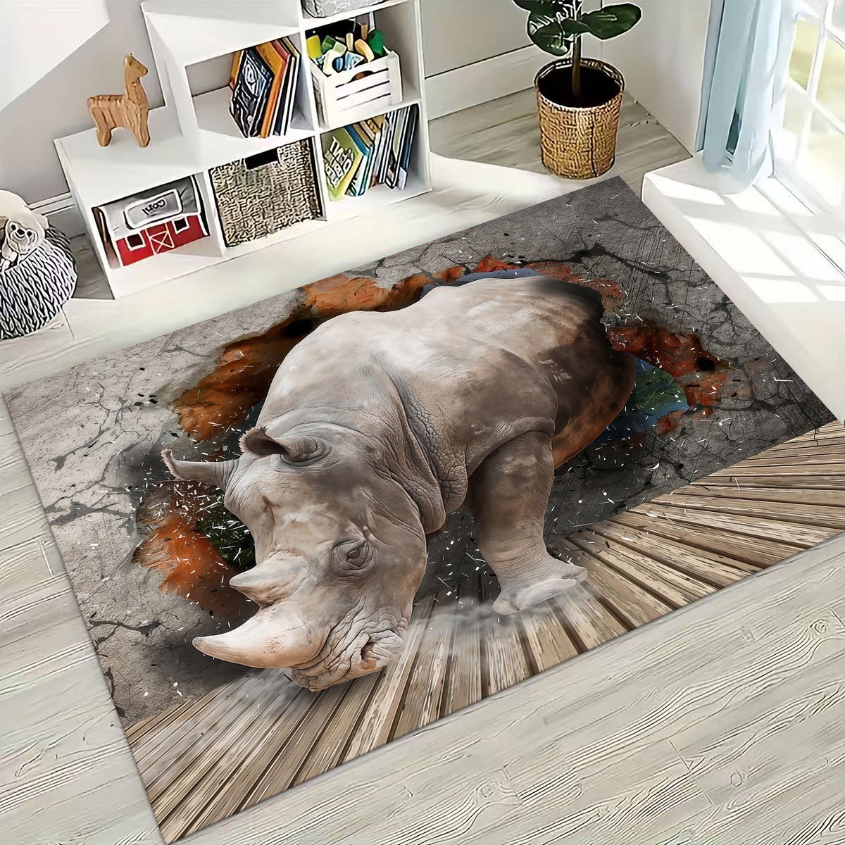 سجادة بتصميم ديناصورات من سلسل - مراجعة Home Bathroom Break وسعره