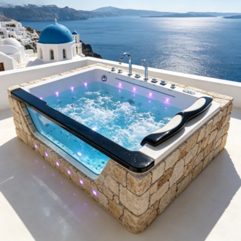 حوض استحمام ساخن خارجي لـ 4 أش - مراجعة Home Bathroom Jacuzzi وسعره