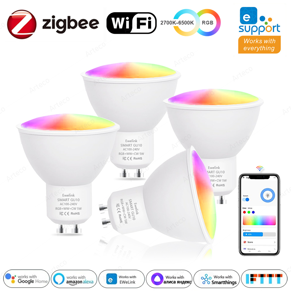 Ewelink GU10 زيجبي LED لمبات و - مراجعة Philips Bulb Hue وسعره