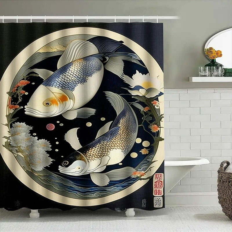 خمر الأسماك اليابانية طباعة دش - مراجعة Japanese Home Bathroom Design وسعره