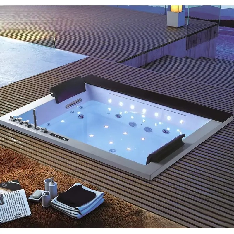 جاكوزي مزدوج مع تحكم رقمي وميز - مراجعة Home Bathroom Jacuzzi وسعره