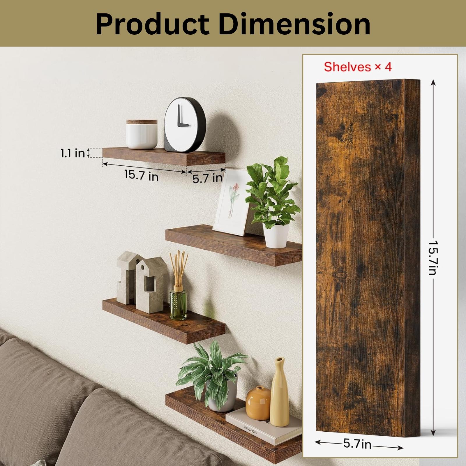 4 قطع من الأرفف العائمة المثبت - مراجعة Home Bathroom Shelf وسعره