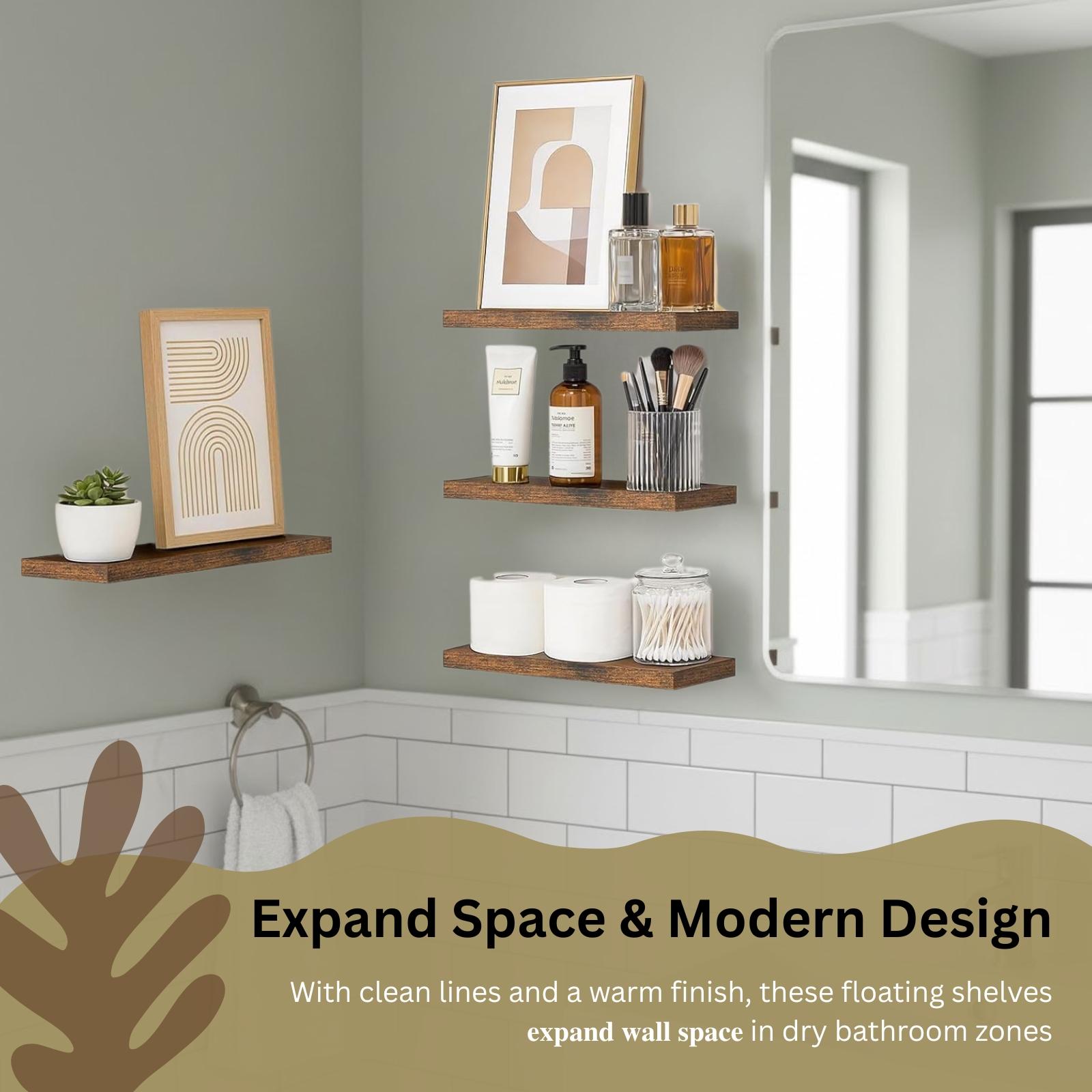 4 قطع من الأرفف العائمة المثبت - مراجعة Home Bathroom Shelf وسعره