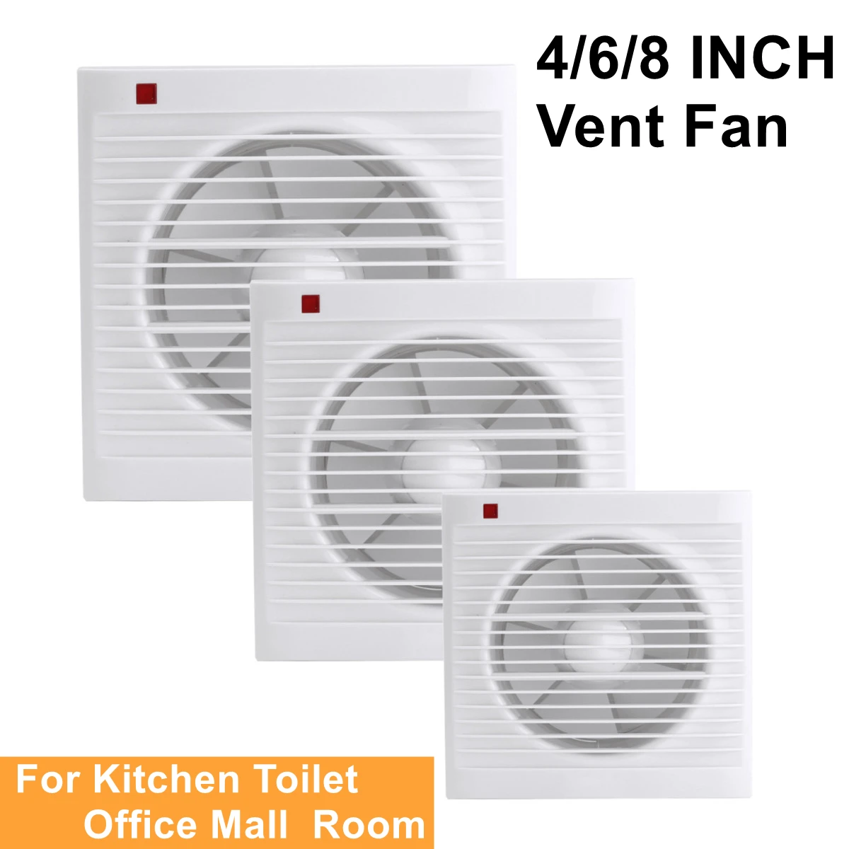 4 بوصة 6 بوصة 8 بوصة 220 فولت  - مراجعة Home Bathroom Exhaust Fan وسعره