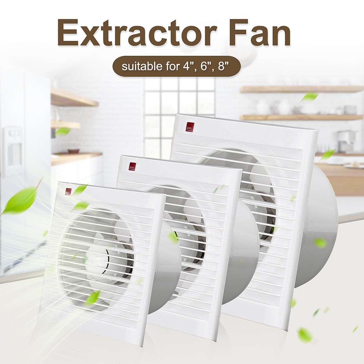 4 بوصة 6 بوصة 8 بوصة 220 فولت  - مراجعة Home Bathroom Exhaust Fan وسعره